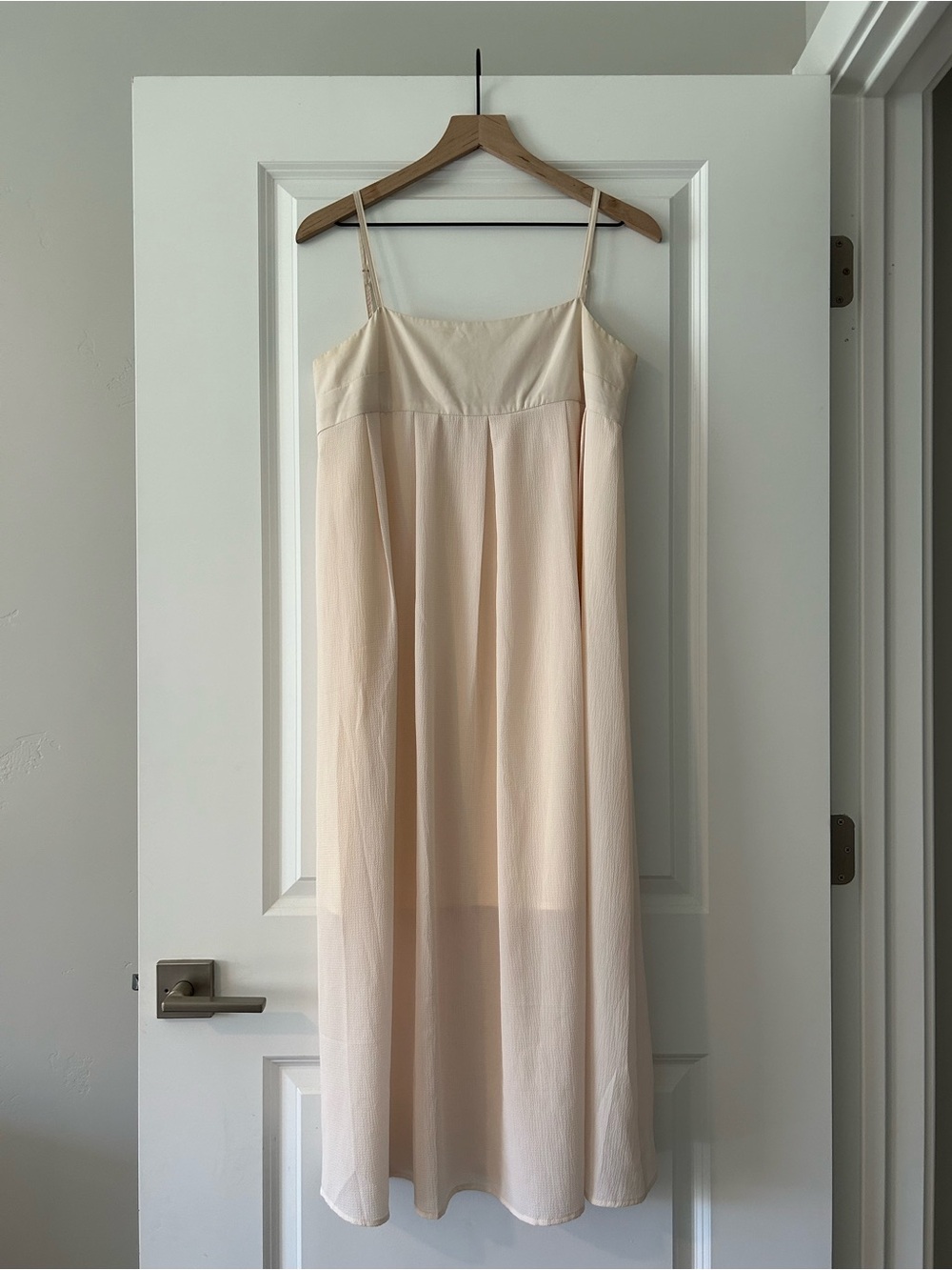 bohme Cream Slip Dress with Spaghetti Straps